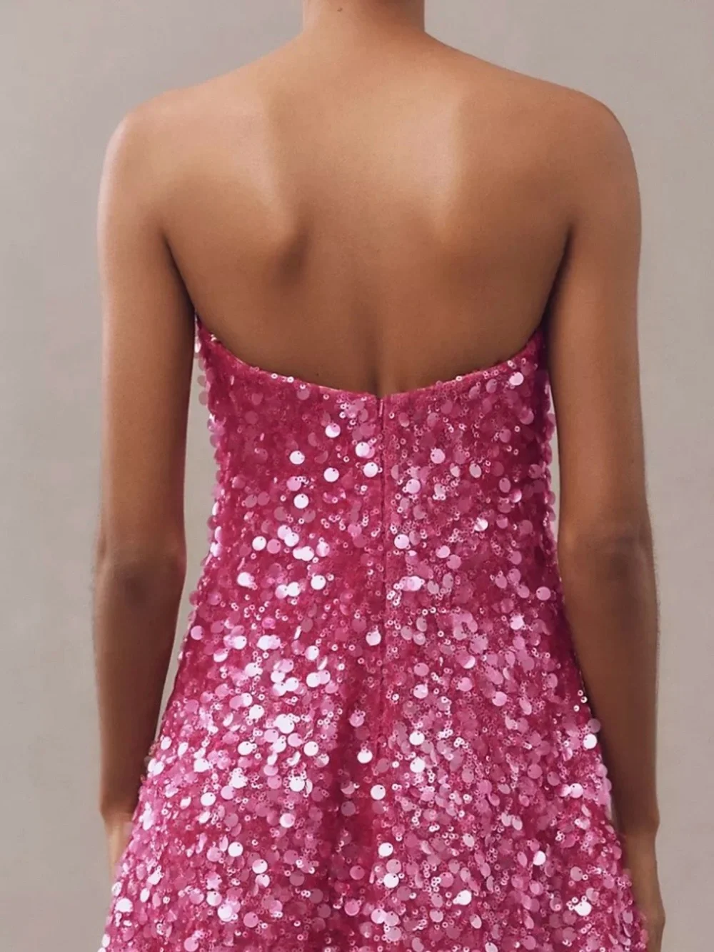 Helsi Mini Strapless Sequin Mini Dress. - Picture 4 of 11